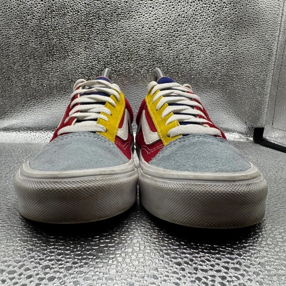 Size 7 Vans Old Skool Sneakers Womens Multi Color Excellent Colorblock Suede